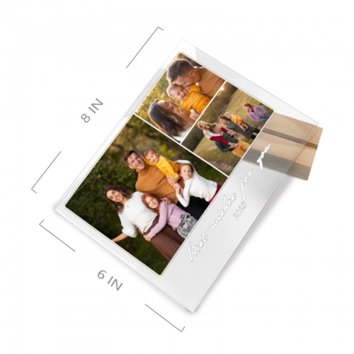 Acrylic Photo Frame with Square Stand 8"x6"