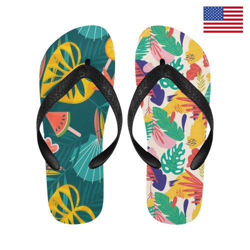 Unisex Flip Flops(Model040)（Two Sides with Different Printing) | Ships from USA