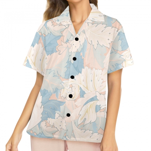 Women's V-Neck Short Pajama Top (Model Sets 11)