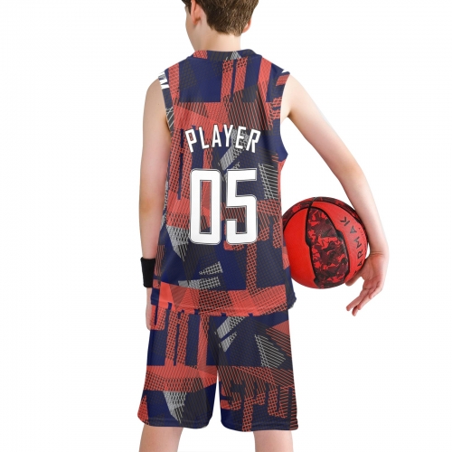 Boys' V-Neck Basketball Uniform