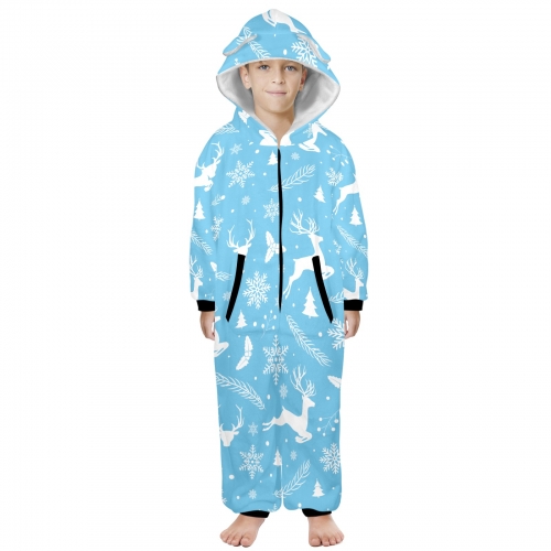 Hooded Onesie Pajamas For Big Kids(Model Sets 22）