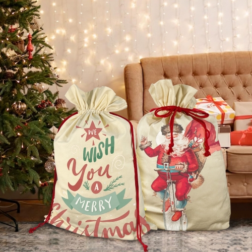 Santa Claus Drawstring Bags 21"x32" (Two Sides Printing)