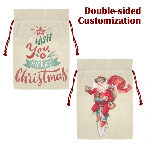 Santa Claus Drawstring Bags 21"x32" (Two Sides Printing)
