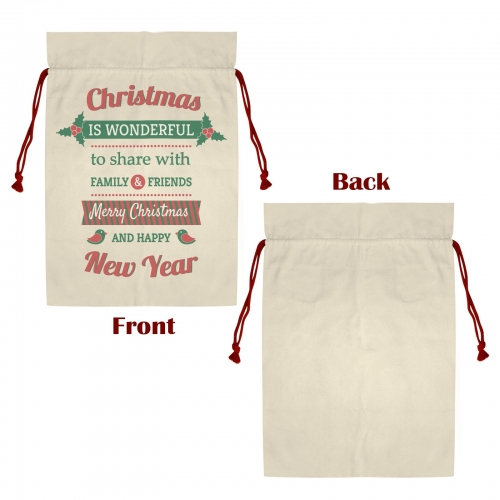 Santa Claus Drawstring Bags 21"x32" (One Side Printing)