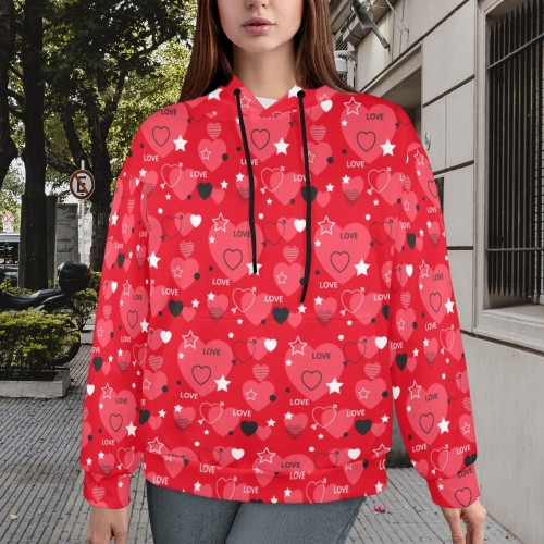 Women's All Over Print Hoodie (Model H61)