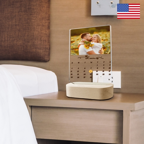 Acrylic Photo Panel with Wooden Stand | Ships from USA