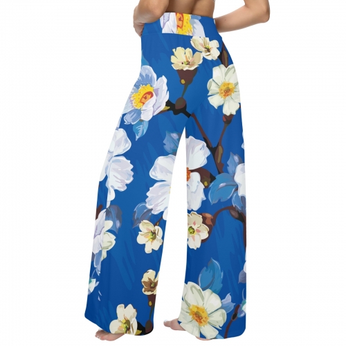 Women's Wide Leg Lounge Pants (Model L77)