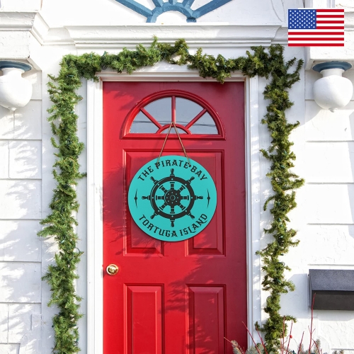 Round Wooden Door Sign 11.8'' | Ships from USA