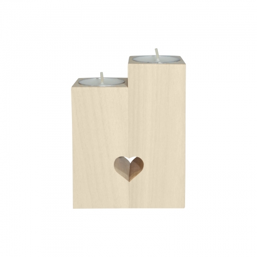 Wooden Heart Candle Holder (Without Candle)（Made in Queen）