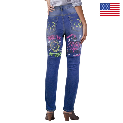 Women's Jeans (Back Printing) | Ships from USA