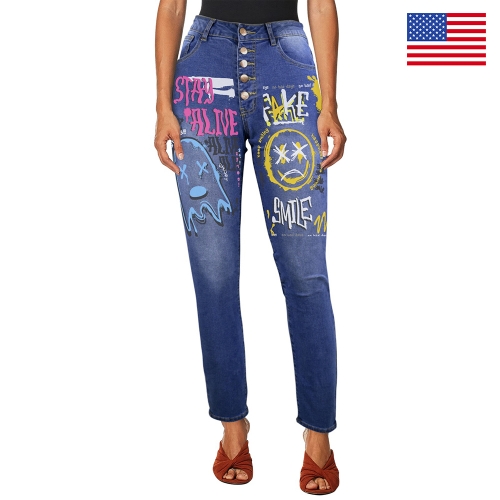 Women's Jeans (Front Printing) | Ships from USA