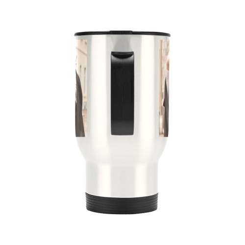 Travel Mug (Silver) (14 Oz)(Made in USA)