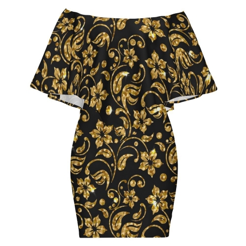Women's Off-shoulder Shawl Skirt(MXLD017)