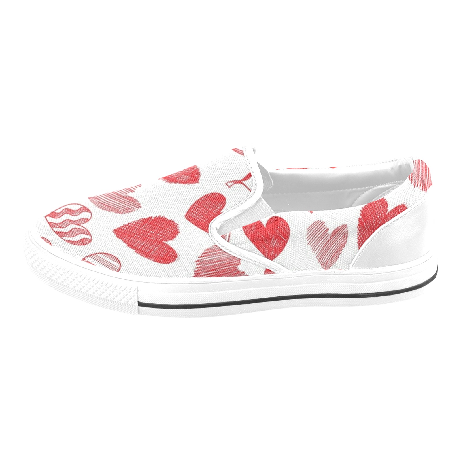 Custom Slip-on Canvas Women's Shoes (Two Shoes With Different Printing ...