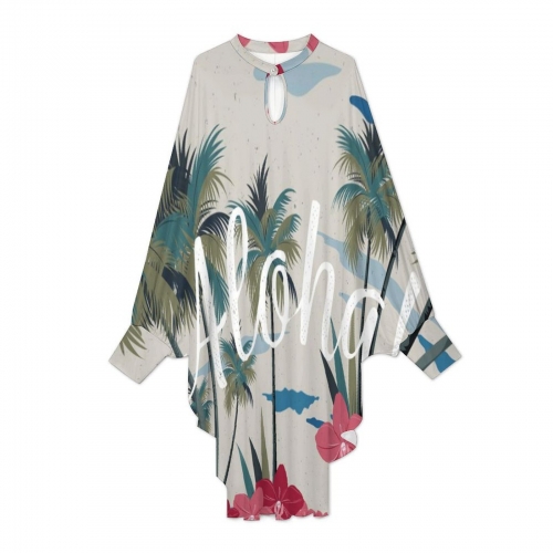 Oversize Batwing Sleeves Shape Dress