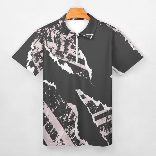 Short-Sleeve Zip Polo Shirt(B470)