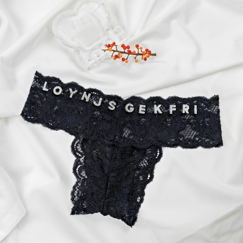 Custom Letter Lace Thong（Made in USA）