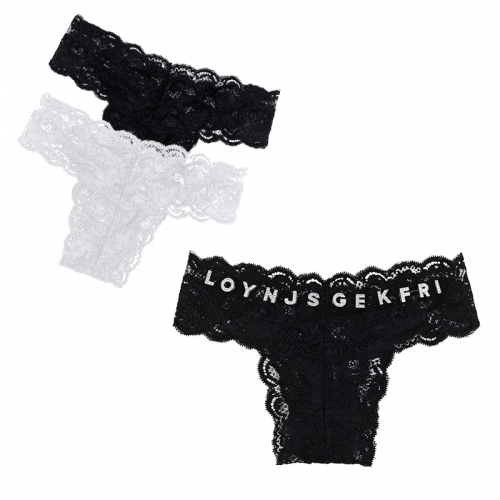 Custom Letter Lace Thong（Made in USA）