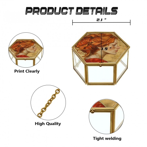 Hexagon Glass Jewelry Box