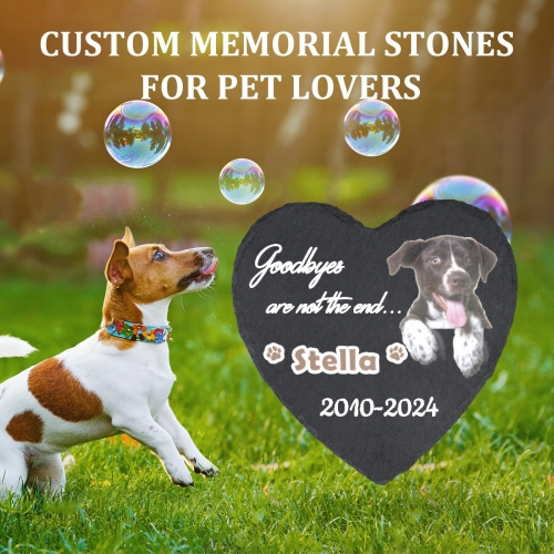 Heart-Shaped Pet Memorial Stone