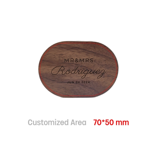 Custom Oval Wooden Ring Box