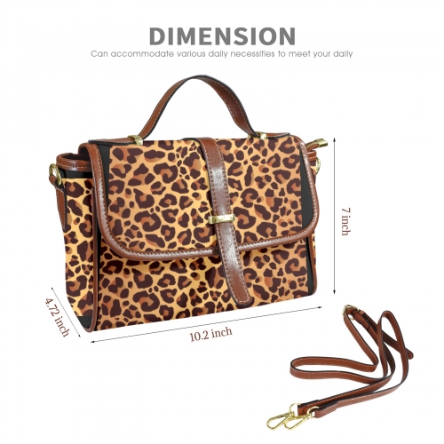 Custom PU Leather Crossbody Bag(Brown) (Model 1739)