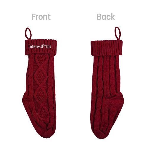 Custom Embroidered Knitted Christmas Stocking