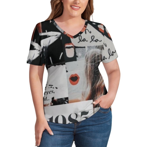 Women's Short-Sleeve V-Neck T-Shirt