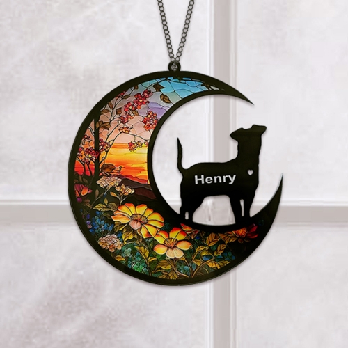 Personalized Jack Russell Dog Memorial Suncatcher Ornament-07