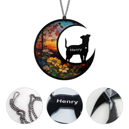 Personalized Jack Russell Dog Memorial Suncatcher Ornament-07