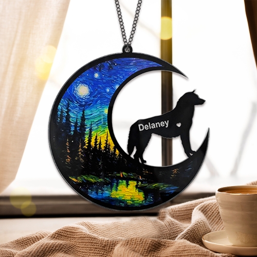 Personalized Siberian Husky Dog Memorial Suncatcher Ornament-09