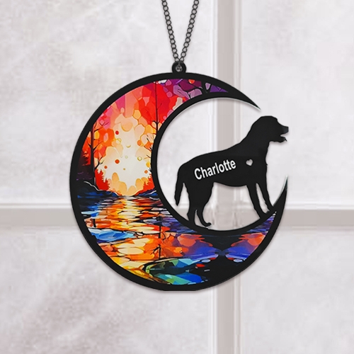 Personalized Labrador Retriever Dog Memorial Suncatcher Ornament-83