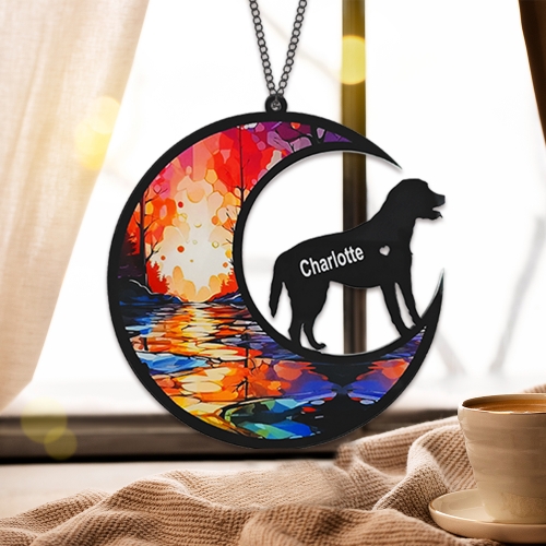 Personalized Labrador Retriever Dog Memorial Suncatcher Ornament-83