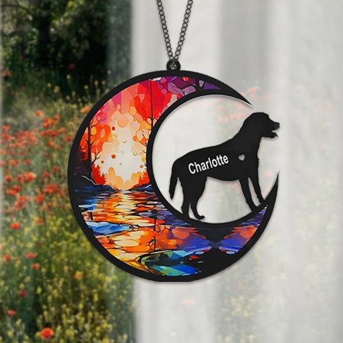 Personalized Labrador Retriever Dog Memorial Suncatcher Ornament-83