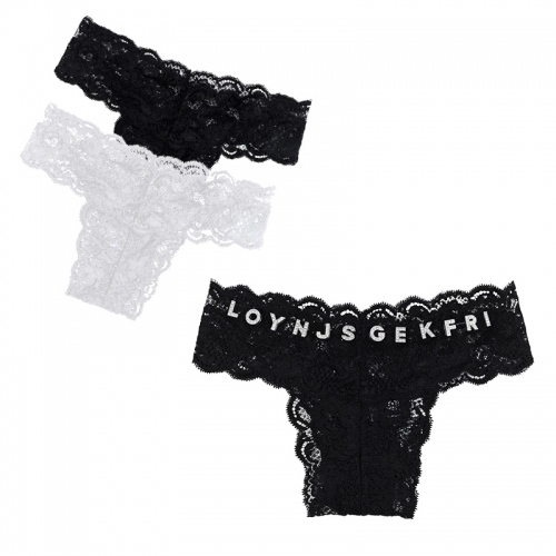 Custom Letter Lace Thong(Back Customization)