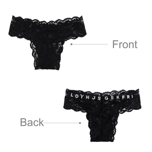 Custom Letter Lace Thong(Back Customization)