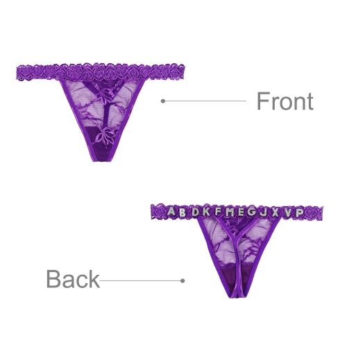 Custom Letter Heart Lace G-String(Back Customization)