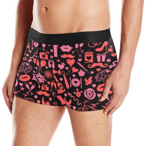 Men's All Over Print Boxer Briefs(3 Panels)(Model L10)(Made In Queens)