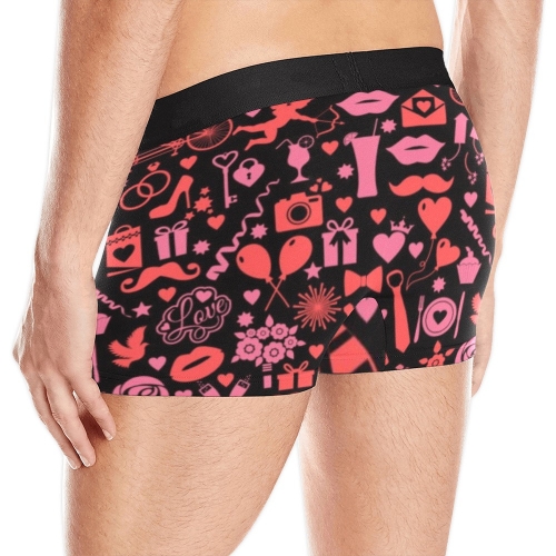 Men's All Over Print Boxer Briefs(3 Panels)(Model L10)(Made In Queens)