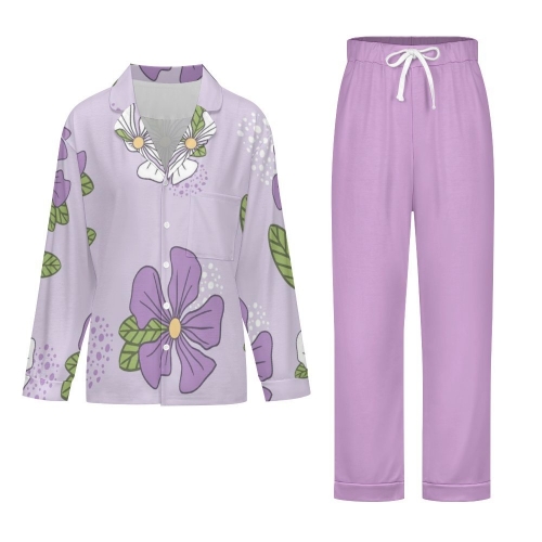 Women's Cuban Collar Pajama Set