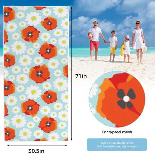 Quick-Dry Beach Towel 30.5"x71"