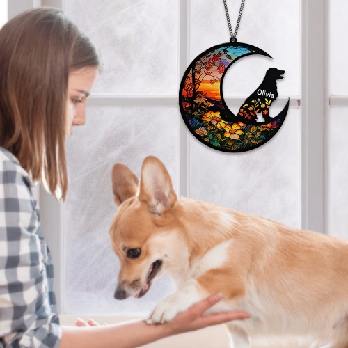 Personalized Labrador Retriever Dog Memorial Suncatcher Ornament-31(Made in USA)