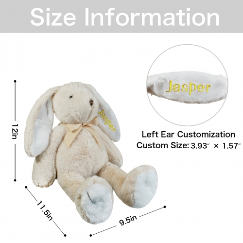 Custom Embroidered Bunny Plush Toy-Large