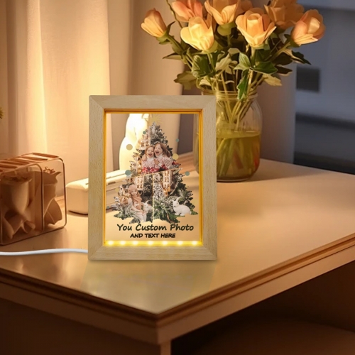 Custom Acrylic Plaque Picture Frame With Light