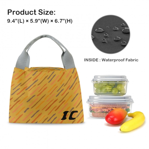 Portable Lunch Bag-Grey Handle (Model 1742)