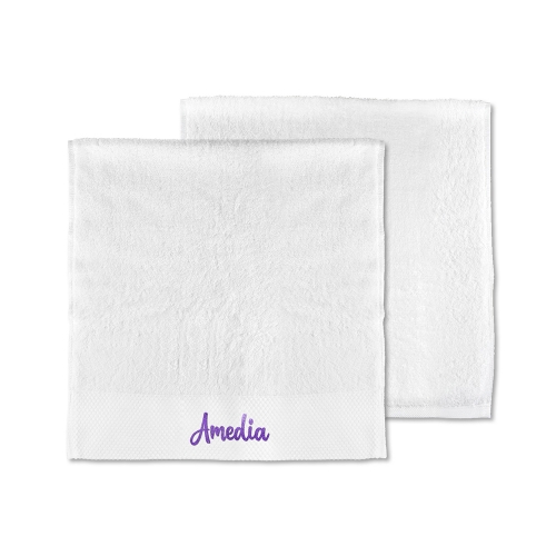 Custom Embroidered White Towel
