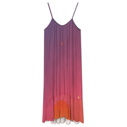 Slip Dress With Ruffled hemline