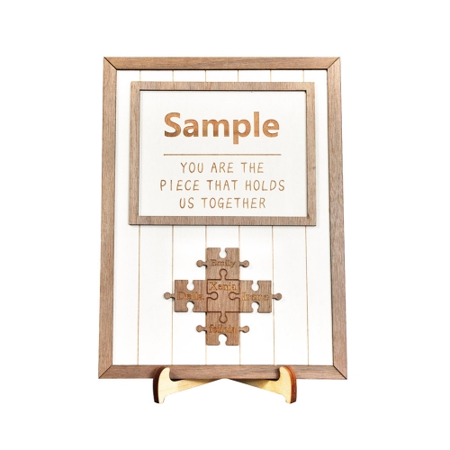 Wooden Puzzle Sign with 5 Names（15X20cm）