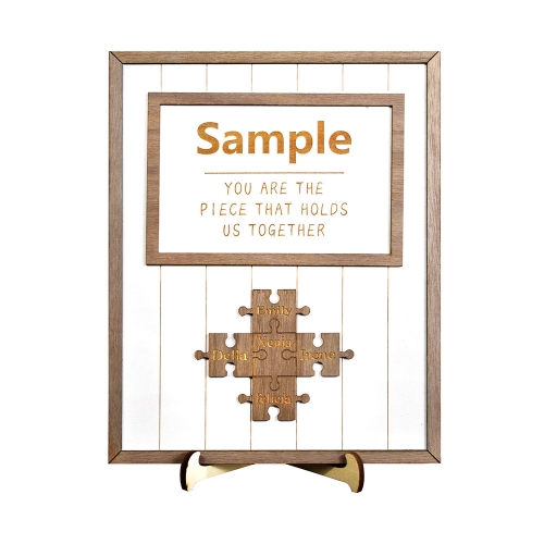 Wooden Puzzle Sign with 5 Names（20X25cm）