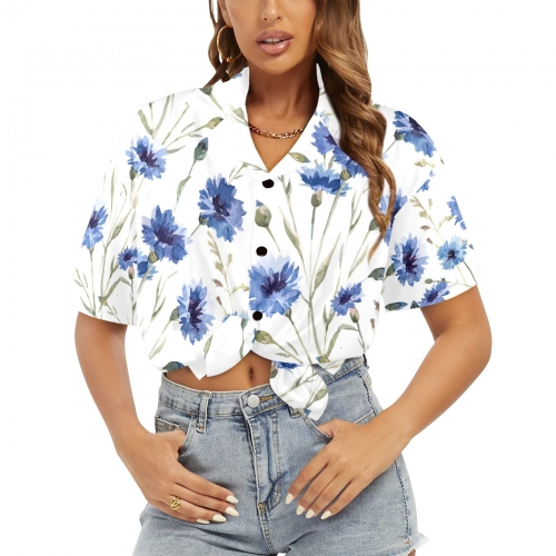 Women's All Over Print Hawaiian Shirt (Model T58-2)(Made in Queens)